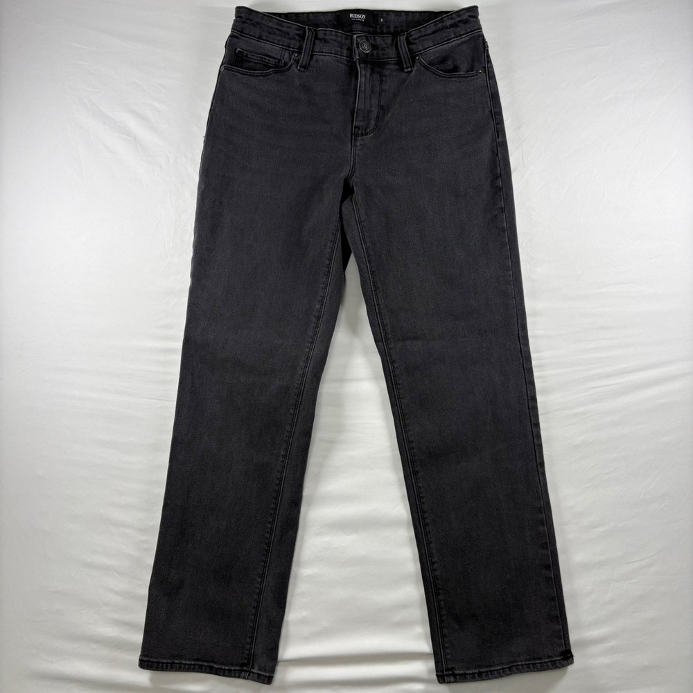 Hudson‎ Jeans Womens 6 Gray Straight Leg Stretch Denim CA 60224 RN 149651